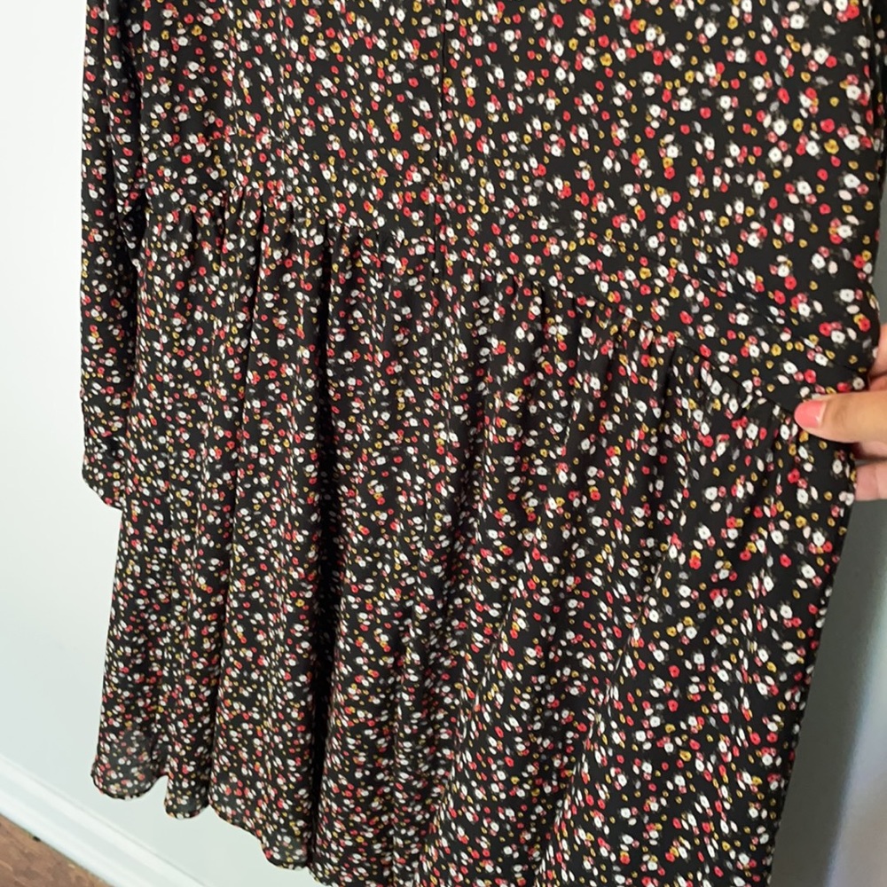 TORRID Black Floral Long Sleeve Skater Dress. Size 22. - Picture 10 of 12